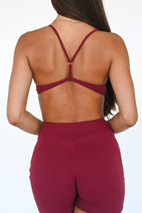 Ascend Sports Bra | Garnet