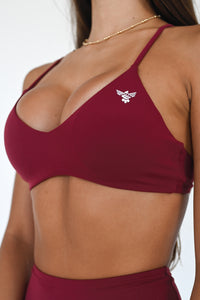 Ascend Sports Bra | Garnet