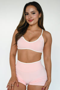 Luxe Sports Bra | Baby Pink