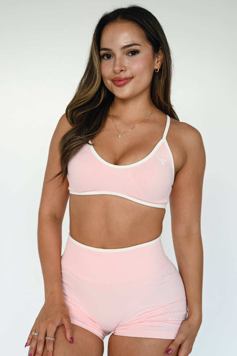 Luxe Sports Bra | Baby Pink