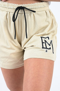 Mesh Shorts - Beige